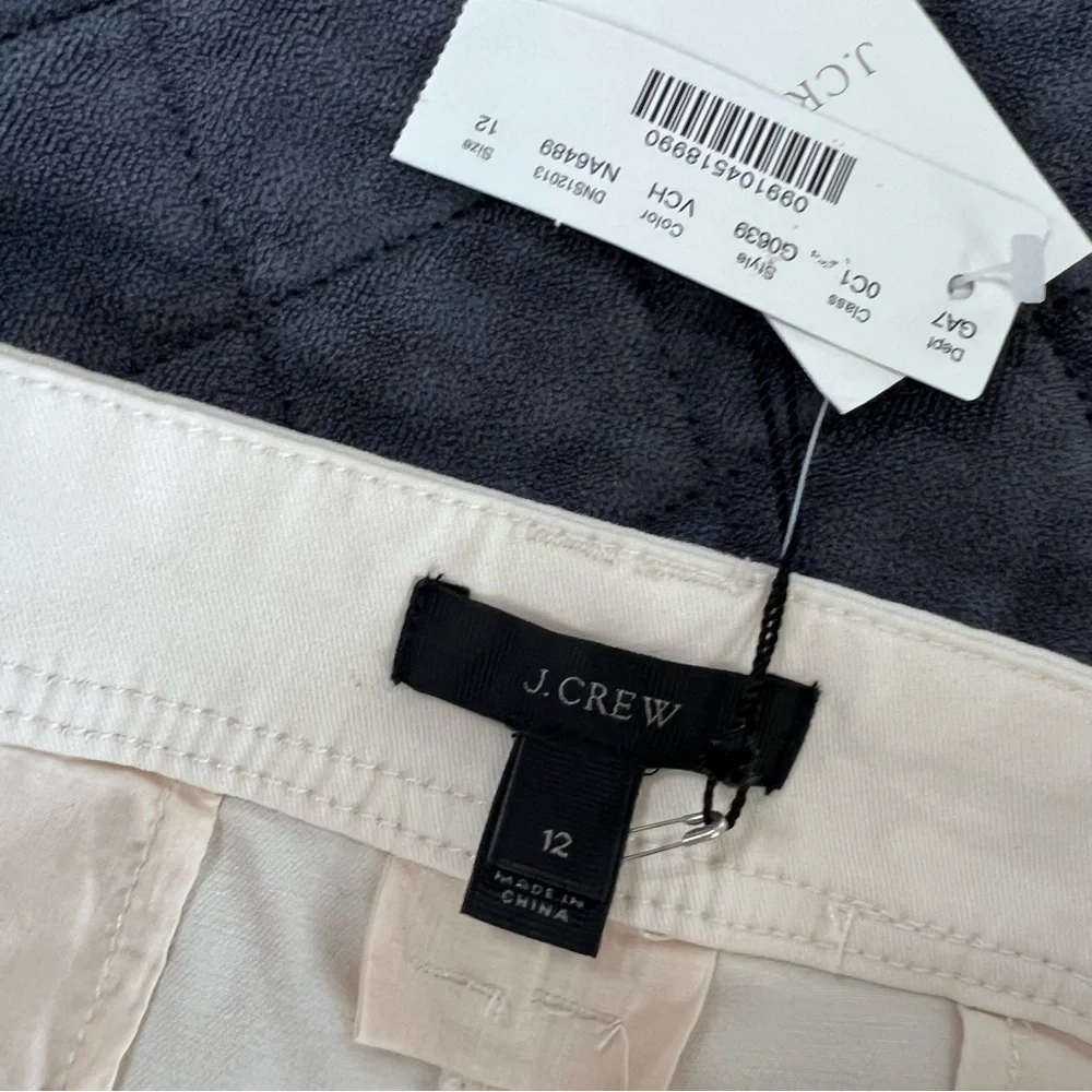 J. Crew Wide leg Pant’s Women’s Size 12 Cream High Rise Trouser Culottes Beige